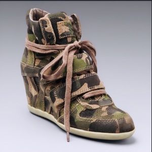 Ash Bowie Camo High Top Wedge Sneakers
